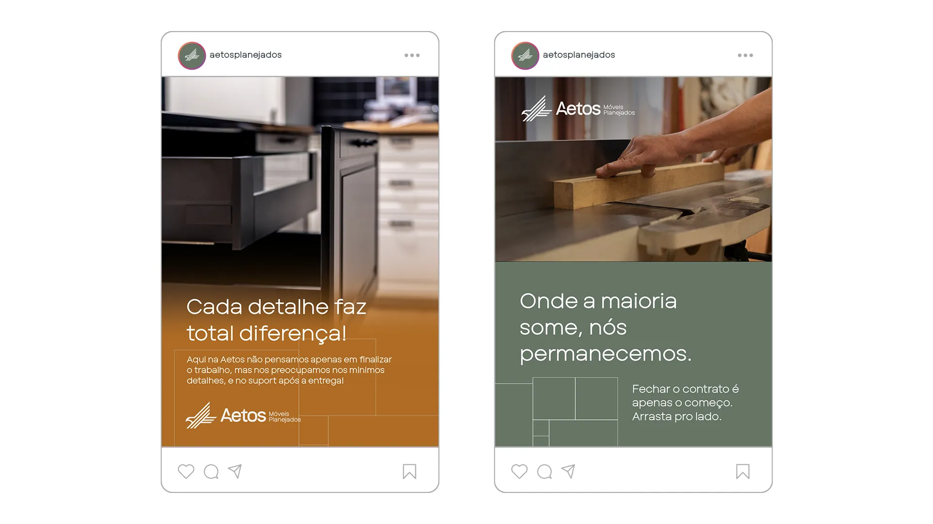 Aetos Móveis Planejados, aplicação